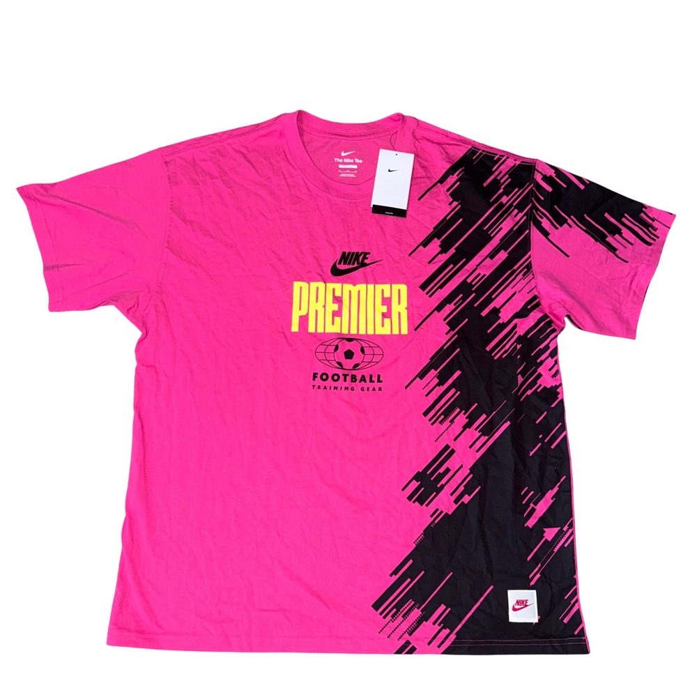 Nike Premier Football Training Gear T-Shirt Pink Black HJ3444-666 Mens XL